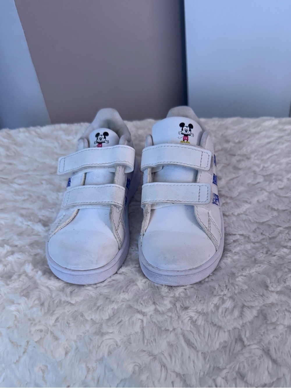 Adidas Kids White Mickey Mouse Character Sneakers